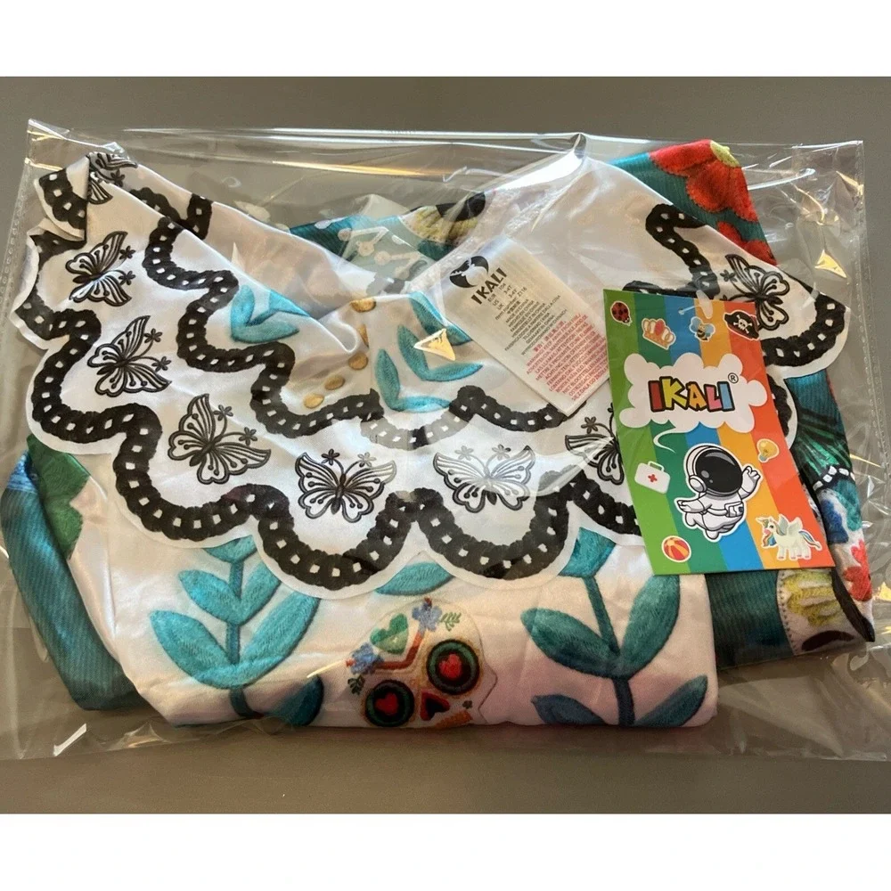 Ikali Costume Dress Girls 3-4T Multi-Color NEW Encanto Day Of The Dead Z116